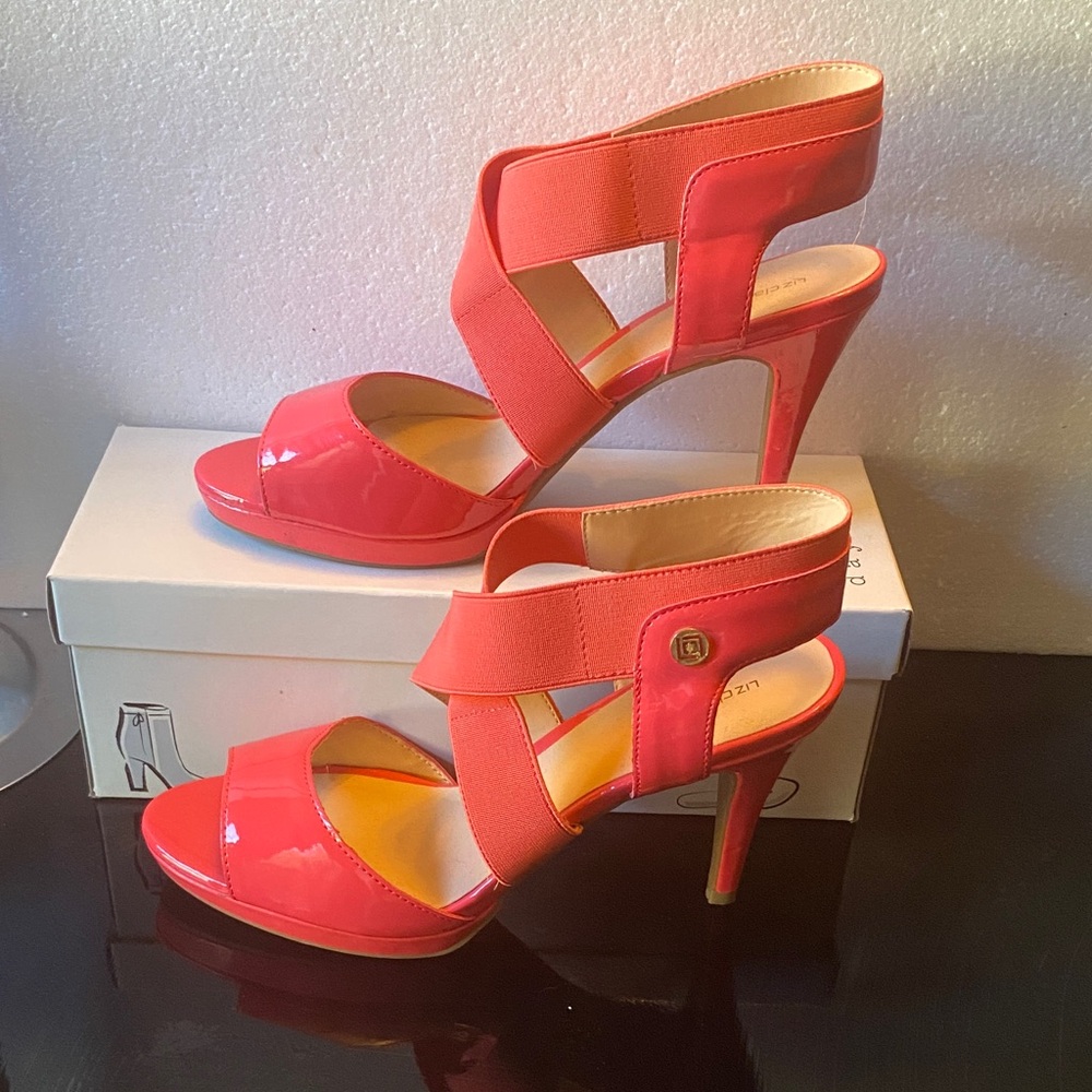 Liz Claiborne Vibrant Coral Heels